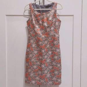 The Limited Red and Gray Sheath Dress - Size 4